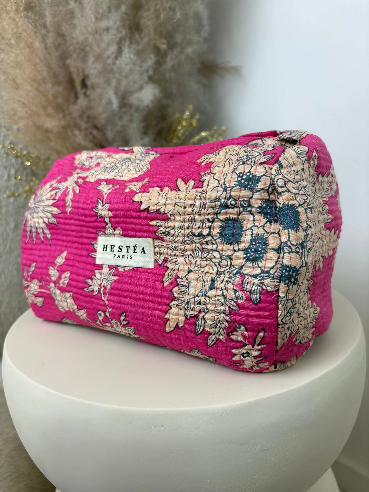 Trousse bohème Alba fuchsia MaisonPerla Collection
