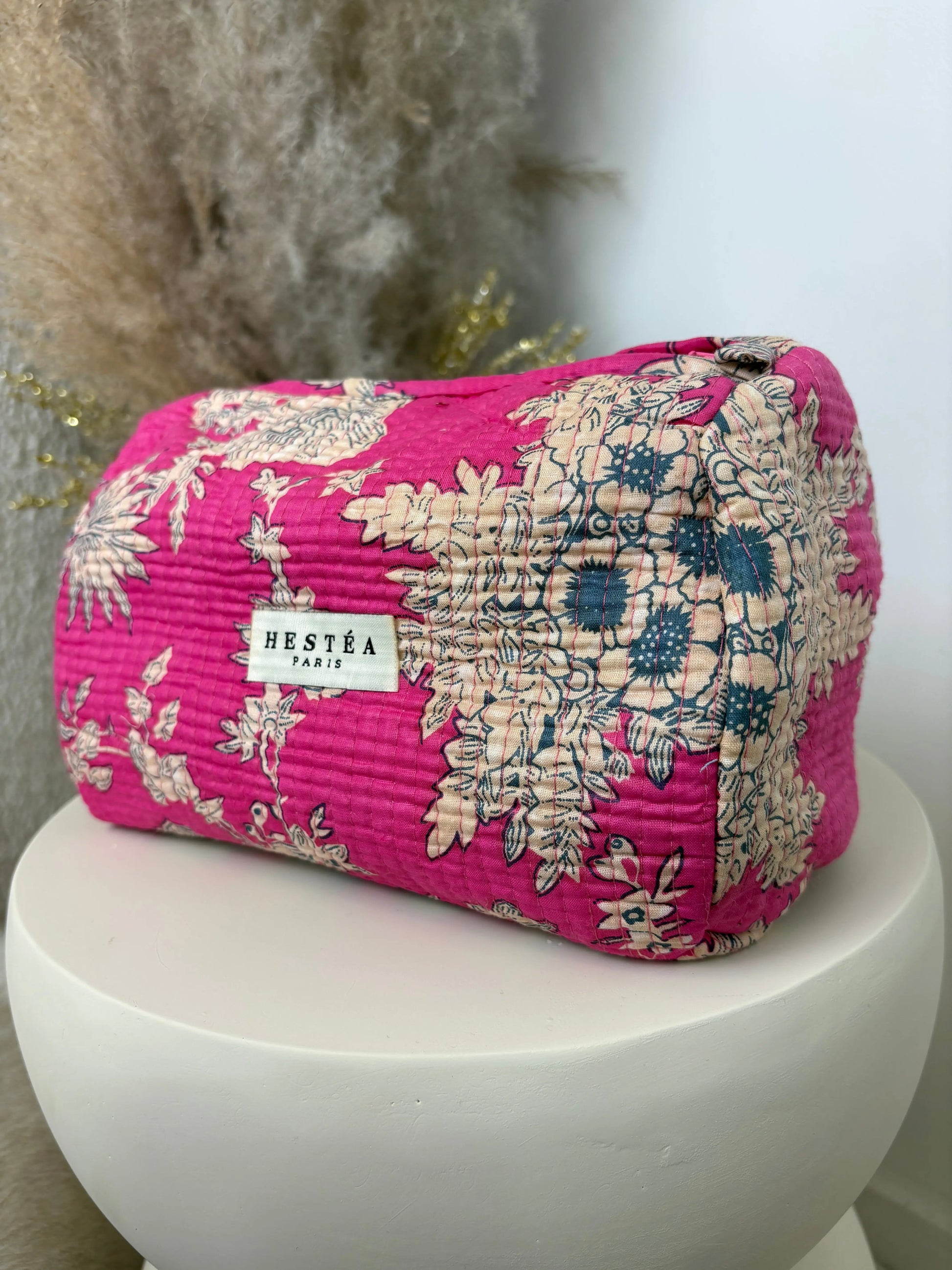 Trousse bohème Alba fuchsia MaisonPerla Collection