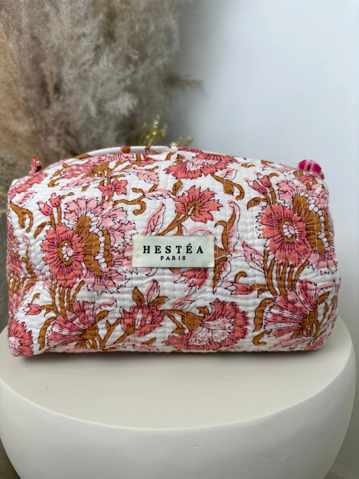 Trousse bohème Alba rose poudré MaisonPerla Collection