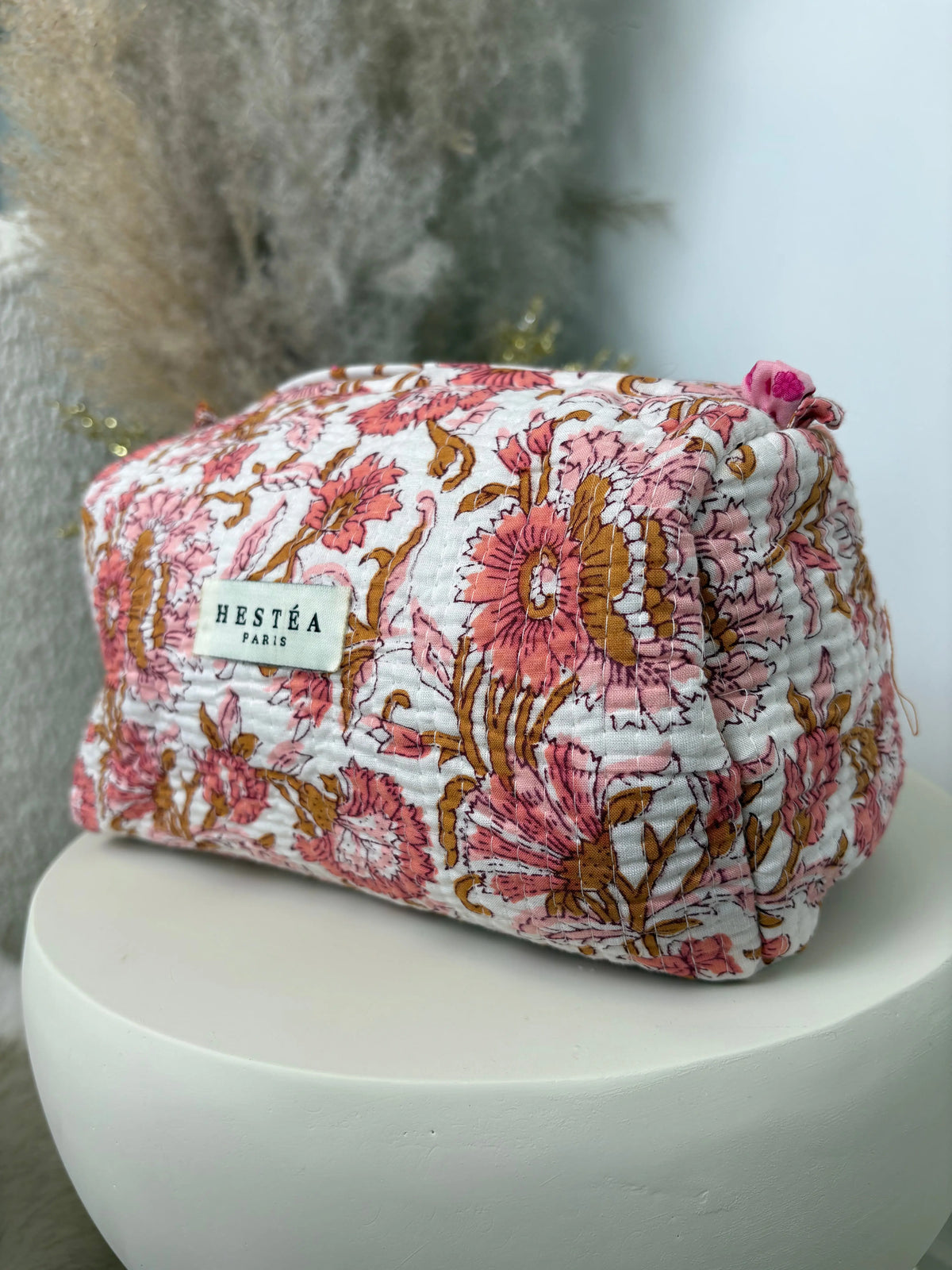 Trousse bohème Alba rose poudré MaisonPerla Collection
