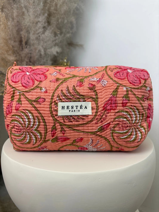 Trousse bohème Alba saumon MaisonPerla Collection