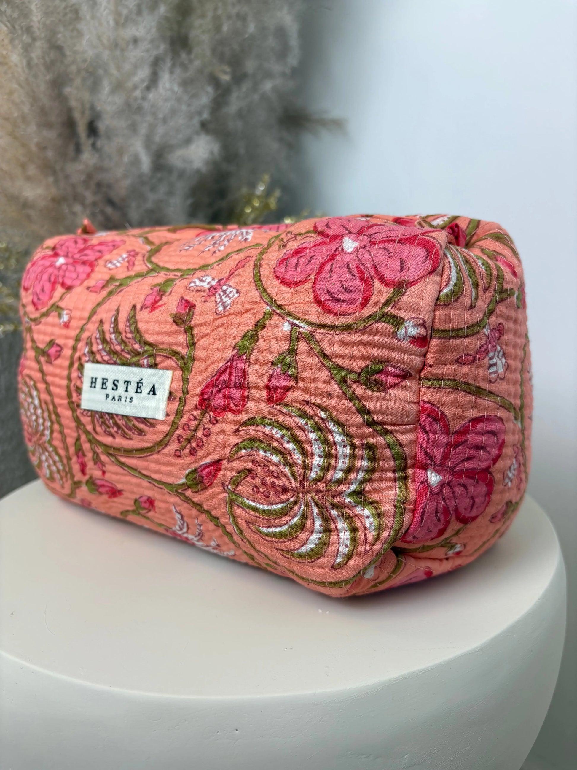 Trousse bohème Alba saumon MaisonPerla Collection