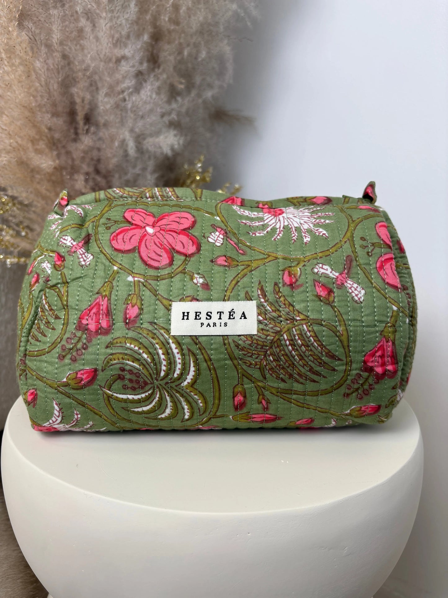 Trousse bohème Alba verte MaisonPerla Collection