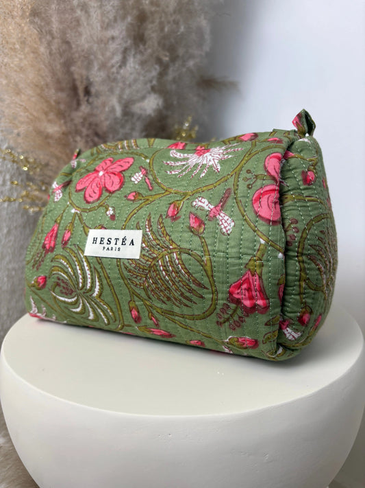 Trousse bohème Alba verte MaisonPerla Collection