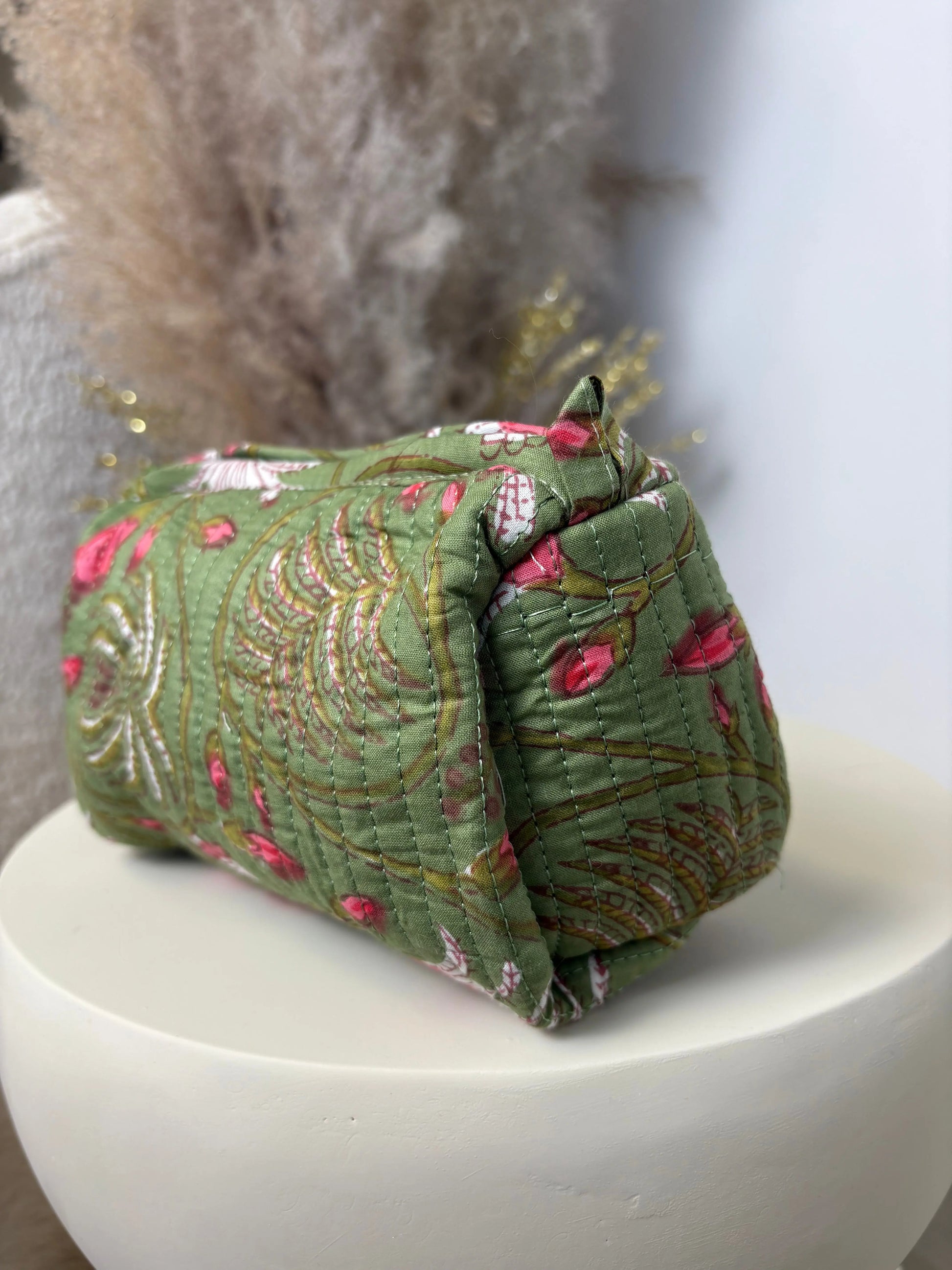 Trousse bohème Nina verte MaisonPerla Collection