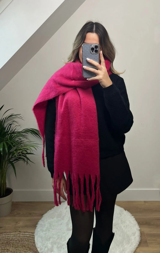 Écharpe Fluffy Fuchsia MaisonPerla Collection